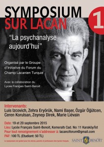 affiche symposium Lacan Istanbul 19 & 20 septembre15